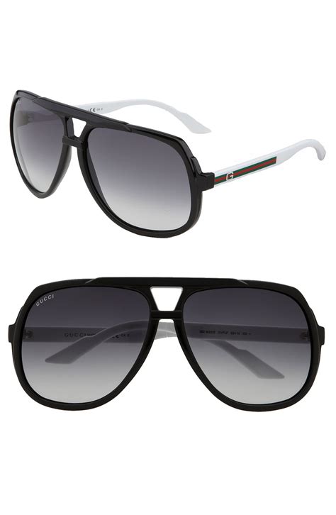 gucci vintage inspired striped aviator sunglasses|gucci aviator sunglasses women's.